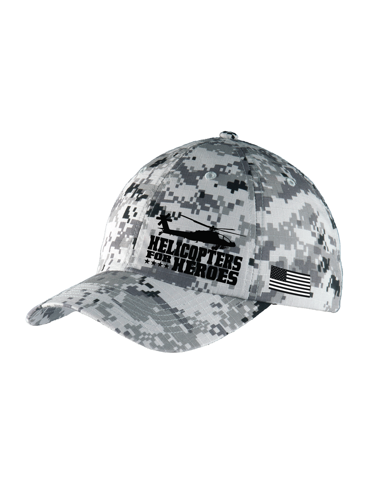 Grey Digital Camo Hat